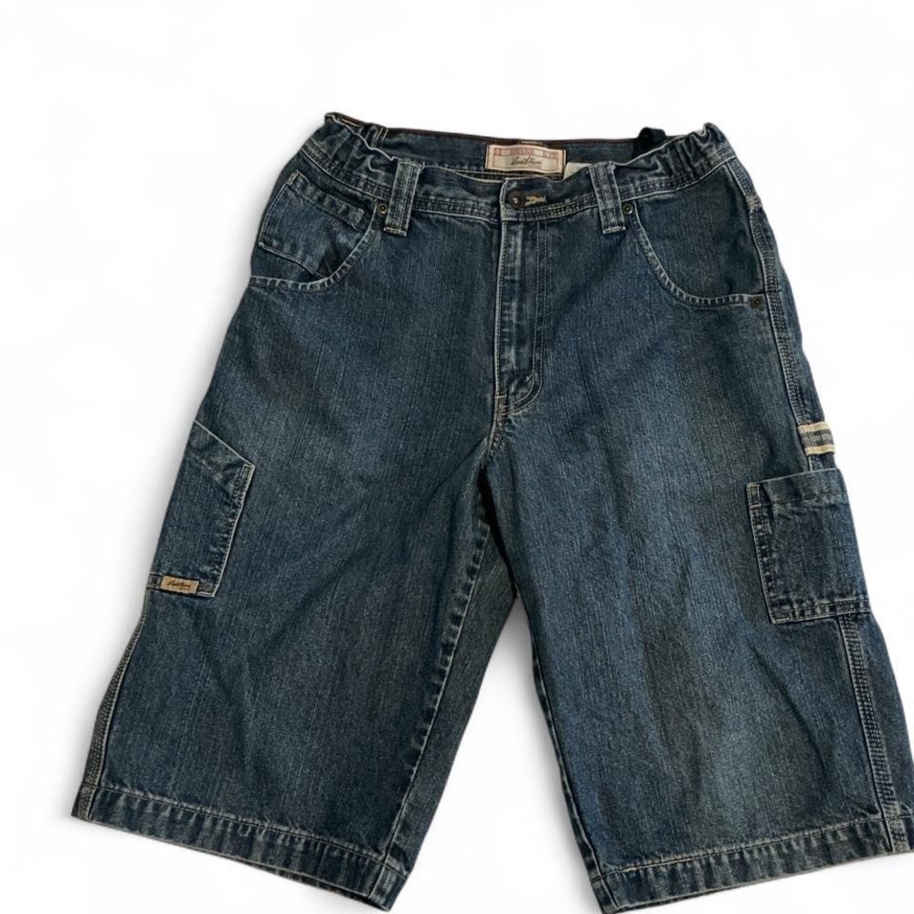 Levi Strauss Signature Carpenter Shorts Boys Size 18 Blue Denim Utility